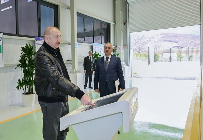 Prezident Ağdərədə Qozlukörpü Su Elektrik Stansiyasının açılışında iştirak edib — FOTOLAR (YENİLƏNİB)
