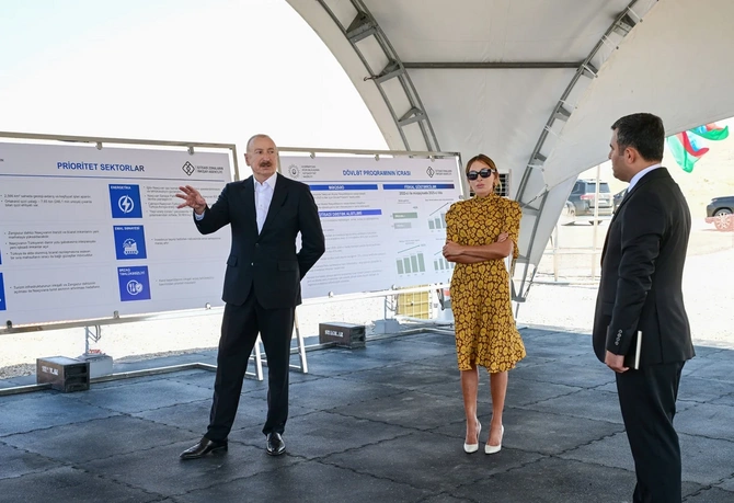 Prezident İlham Əliyev Naxçıvan Sənaye Parkının təməlini qoyub — FOTOLAR
