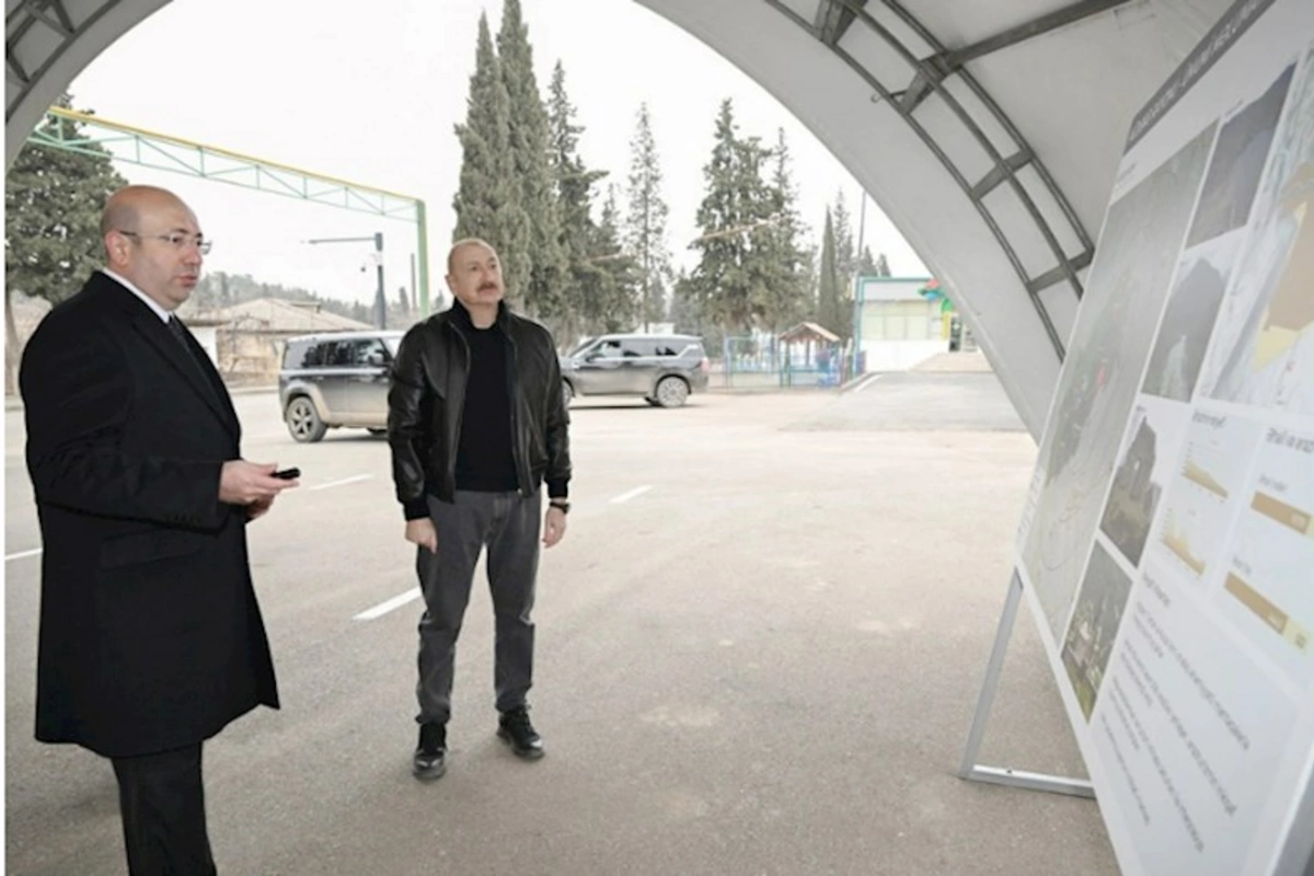 İlham Əliyev Ağdərə şəhərinin Baş planı ilə tanış oldu — FOTOLAR
