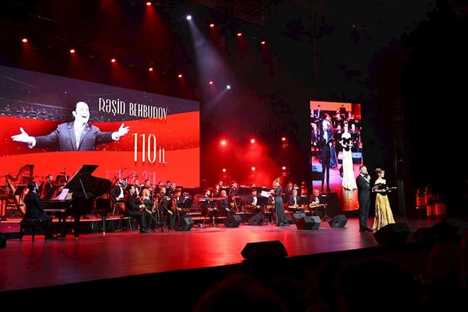 Xalq artisti Rəşid Behbudovun 110 illiyinə həsr olunmuş konsert təşkil edilib — FOTOLAR