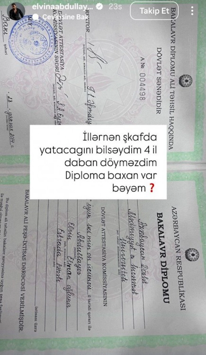 Məgər diploma baxan var?