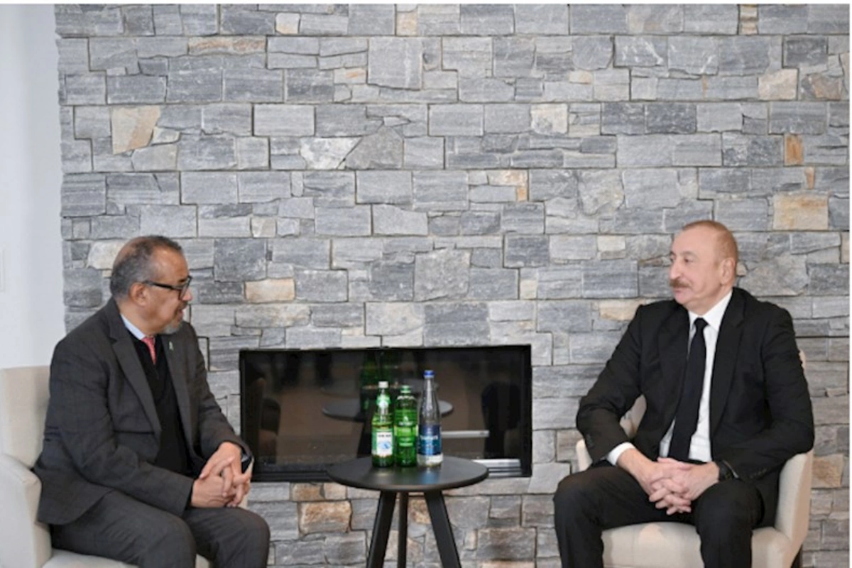 Prezident İlham Əliyev Davosda ÜST-ün Baş direktoru ilə görüşüb