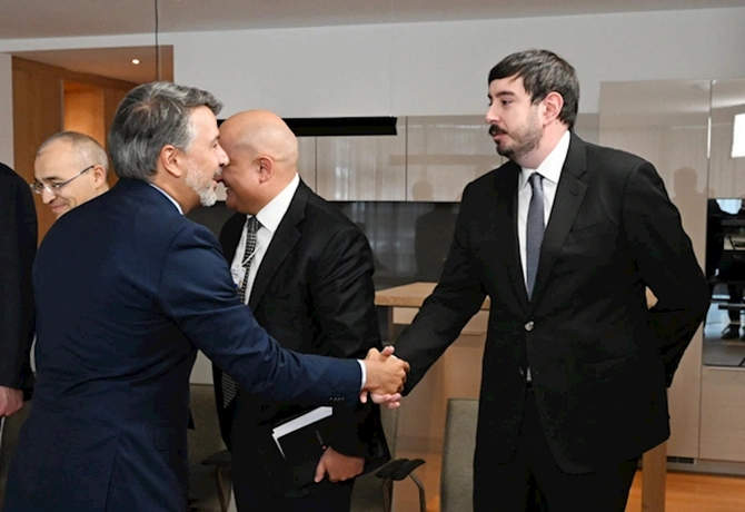 Prezident İlham Əliyev Davosda Braziliyanın BTG Pactual şirkətinin sədri ilə görüşüb — FOTOLAR