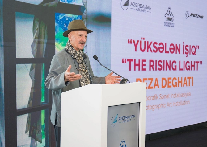 REZA-nın “Yüksələn işıq” fotosərgisi Heydər Əliyev Beynəlxalq Aeroportunda təqdim olunub — FOTOLAR