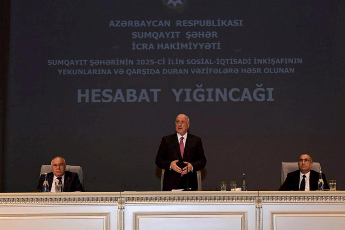 Sumqayıtda ötən ilin yekunları ilə bağlı hesabat yığıncağı keçirildi — FOTOLAR