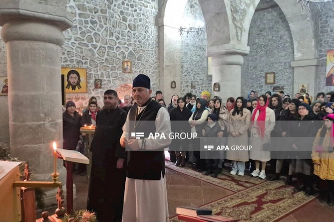 Qəbələnin Nic qəsəbəsində Milad bayramı qeyd olunub — FOTOLAR