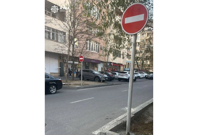 Bakının bəzi ərazilərində yol hərəkəti yenidən təşkil edilib — FOTOLAR
