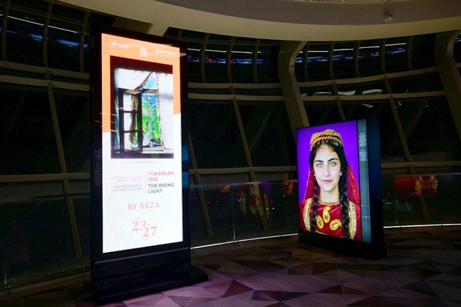 Leyla Əliyeva “Yüksələn işıq” sərgisində — FOTO