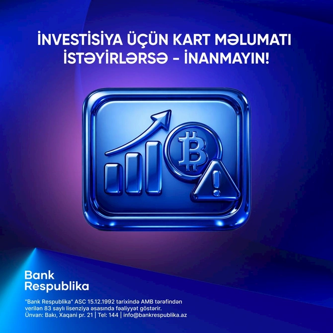 “Bank Respublika”dan Beynəlxalq Təhlükəsiz İnternet Günündə müştərilərə tövsiyələr — FOTOLAR “Bank Respublika”dan Beynəlxalq Təhlükəsiz İnternet Günündə müştərilərə tövsiyələr — FOTOLAR