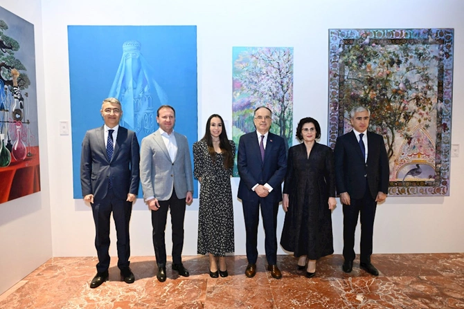 Leyla Əliyeva Albaniya Prezidenti ilə görüşdü — FOTOLAR