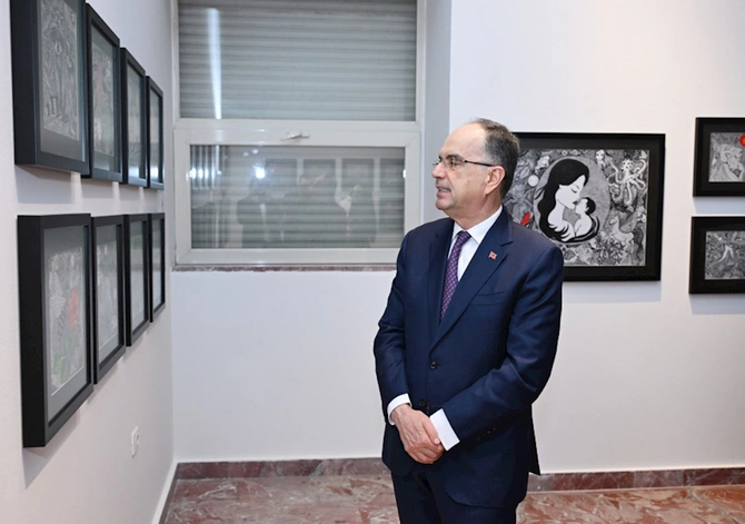 Leyla Əliyeva Albaniya Prezidenti ilə görüşdü — FOTOLAR