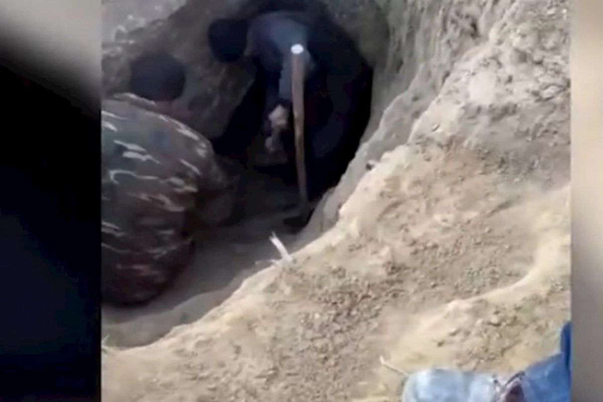 Qaradağda qızıl axtaranlar tutuldu — VİDEO/FOTO
