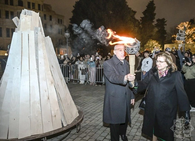Bakıda çərşənbə tonqalı — FOTOLAR