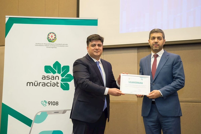 ADSEA ASAN xidmət indeksi üzrə 2-ci yerə layiq görüldü — FOTOLAR ADSEA ASAN xidmət indeksi üzrə 2-ci yerə layiq görüldü — FOTOLAR