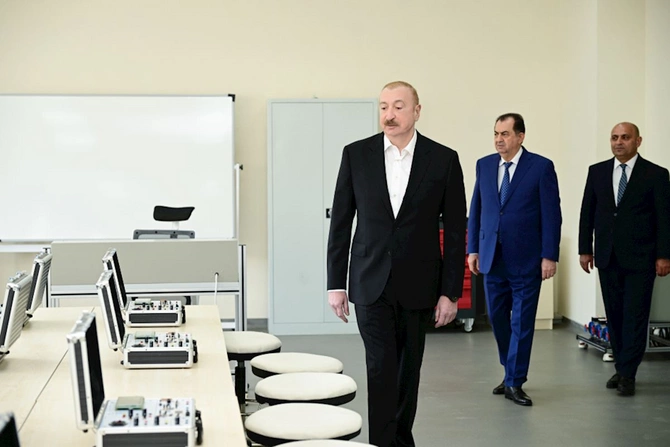Prezident Lənkəran Dövlət Peşə Təhsil Mərkəzinin açılışında iştirak etdi — FOTOLAR