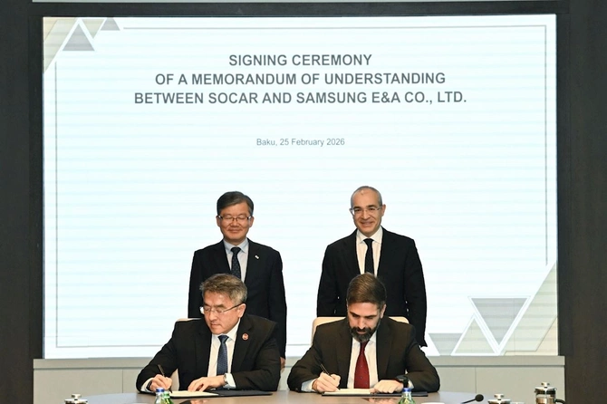 SOCAR-la “Samsung”un törəmə şirkəti arasında Anlaşma Memorandumu imzalanıb — FOTOLAR