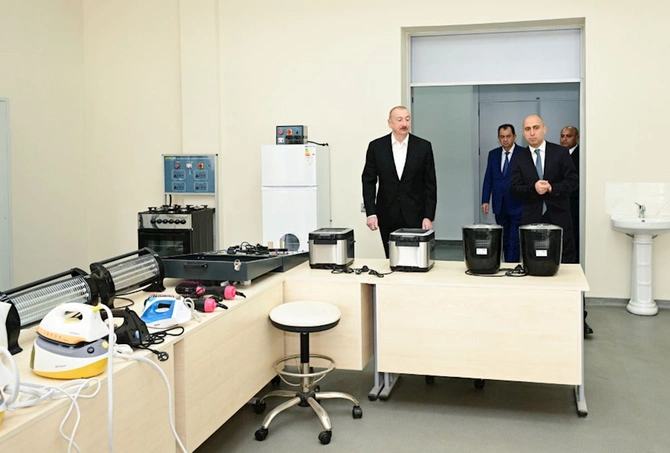 Prezident Lənkəran Dövlət Peşə Təhsil Mərkəzinin açılışında iştirak etdi — FOTOLAR