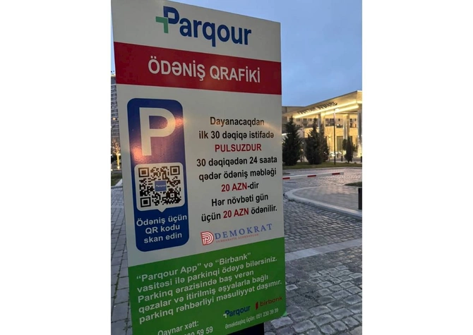 Ağ şəhərdə parkinq qiymətləri bəlli oldu — 1 saatı 20 manat (FOTO) Ağ şəhərdə parkinq qiymətləri bəlli oldu — 1 saatı 20 manat (FOTO)