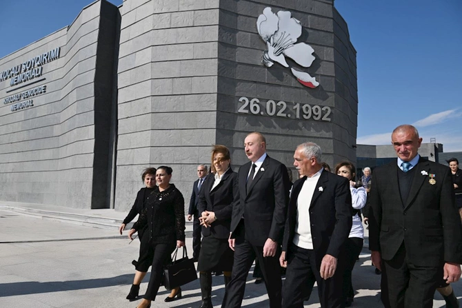 Prezident və birinci xanım Xocalı Soyqırımı Memorialının açılışında iştirak etdi — FOTOLAR (YENİLƏNİB)