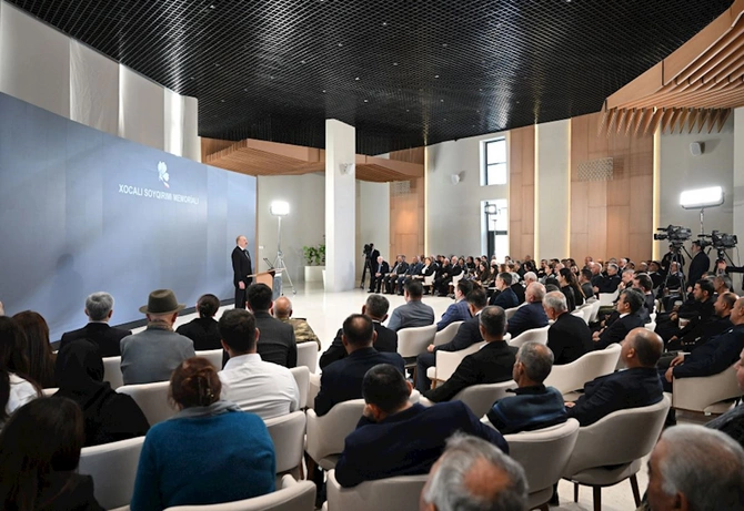 Prezident və birinci xanım Xocalı Soyqırımı Memorialının açılışında iştirak etdi — FOTOLAR (YENİLƏNİB)