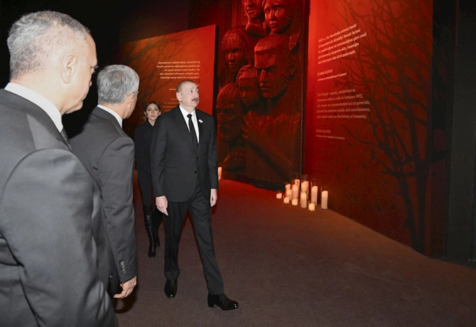 Prezident və birinci xanım Xocalı Soyqırımı Memorialının açılışında iştirak etdi — FOTOLAR (YENİLƏNİB)