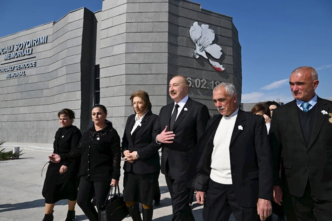 Prezident və birinci xanım Xocalı Soyqırımı Memorialının açılışında iştirak etdi — FOTOLAR (YENİLƏNİB)