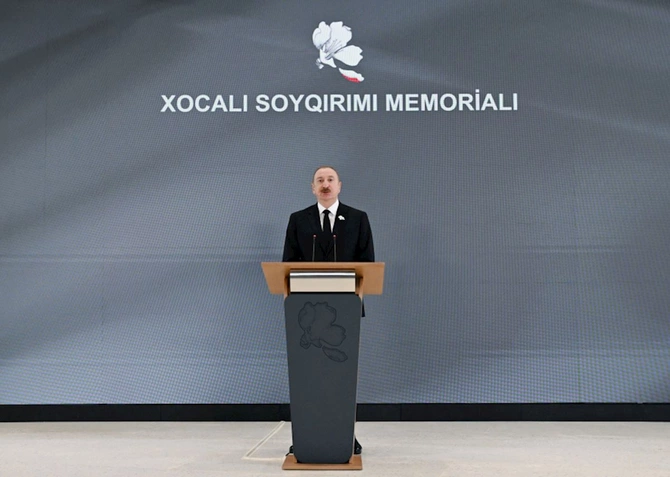 Prezident və birinci xanım Xocalı Soyqırımı Memorialının açılışında iştirak etdi — FOTOLAR (YENİLƏNİB)