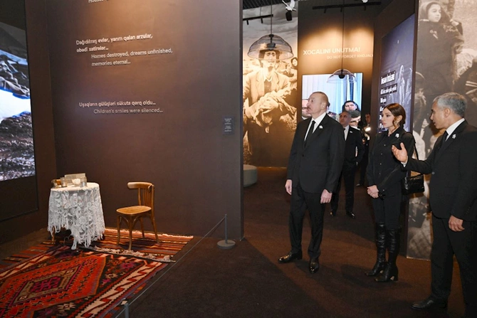Prezident və birinci xanım Xocalı Soyqırımı Memorialının açılışında iştirak etdi — FOTOLAR (YENİLƏNİB)