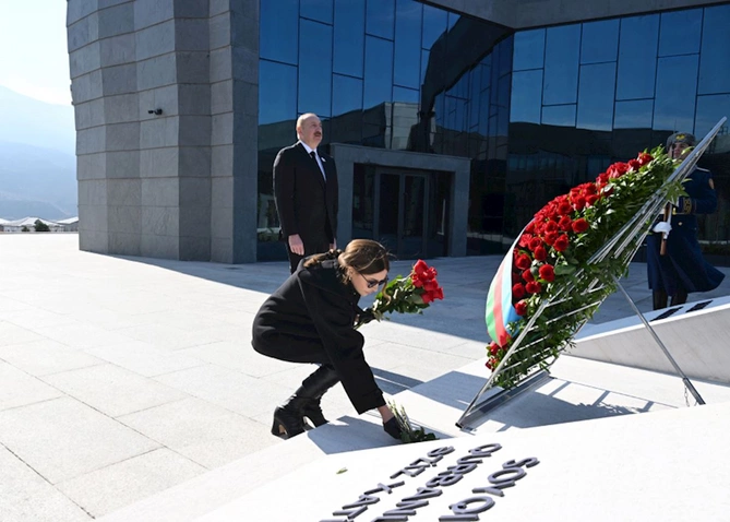 Prezident və birinci xanım Xocalı Soyqırımı Memorialının açılışında iştirak etdi — FOTOLAR (YENİLƏNİB)