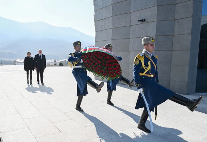 Prezident və birinci xanım Xocalı Soyqırımı Memorialının açılışında iştirak etdi — FOTOLAR (YENİLƏNİB)