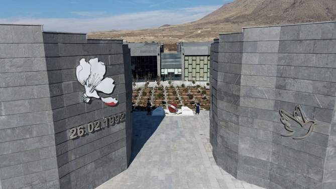 Prezident və birinci xanım Xocalı Soyqırımı Memorialının açılışında iştirak etdi — FOTOLAR (YENİLƏNİB)