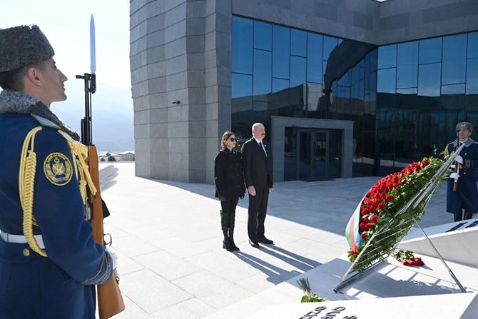 Prezident və birinci xanım Xocalı Soyqırımı Memorialının açılışında iştirak etdi — FOTOLAR (YENİLƏNİB)