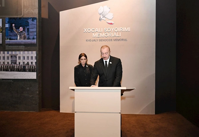 Prezident və birinci xanım Xocalı Soyqırımı Memorialının açılışında iştirak etdi — FOTOLAR (YENİLƏNİB)