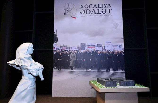 Prezident və birinci xanım Xocalı Soyqırımı Memorialının açılışında iştirak etdi — FOTOLAR (YENİLƏNİB)