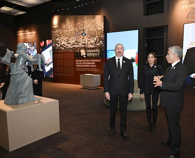Prezident və birinci xanım Xocalı Soyqırımı Memorialının açılışında iştirak etdi — FOTOLAR (YENİLƏNİB)