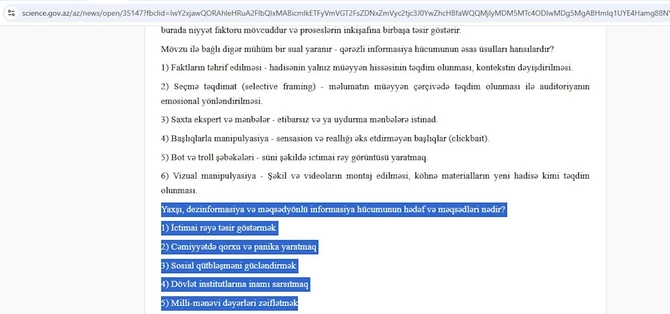 AMEA-nın rəsmi saytında paylaşılan alimin yazısı “ChatGPT” məhsulu çıxdı — FOTOLAR