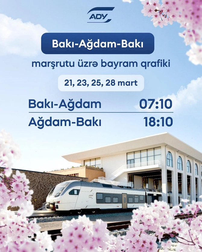 ADY: Bakı–Ağdam–Bakı marşrutu üzrə əlavə reyslər təyin edir