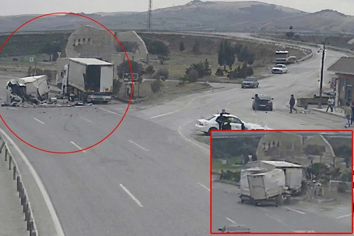 Bakı-Qazax yolunda yük avtomobili ağır qəzaya səbəb oldu — ANBAAN VİDEO