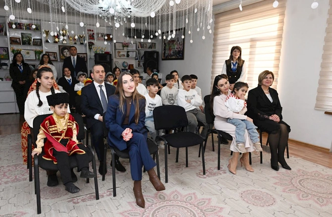 Leyla Əliyeva və Alyona Əliyeva Gəncədə uşaq evində olublar — FOTOLAR