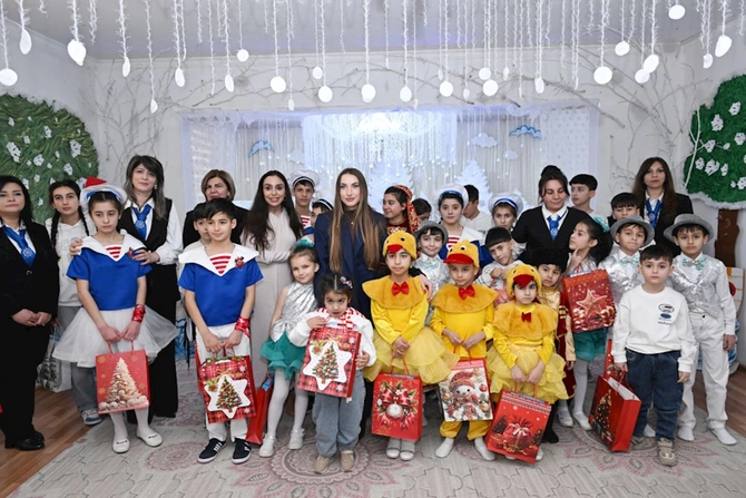 Leyla Əliyeva və Alyona Əliyeva Gəncədə uşaq evində olublar — FOTOLAR