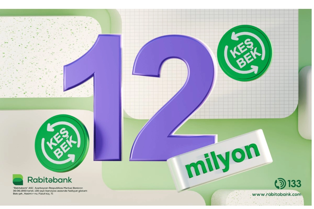Rabitəbank müştəriləri 2025-ci ildə 12 milyon manatdan çox keşbek qazanıblar