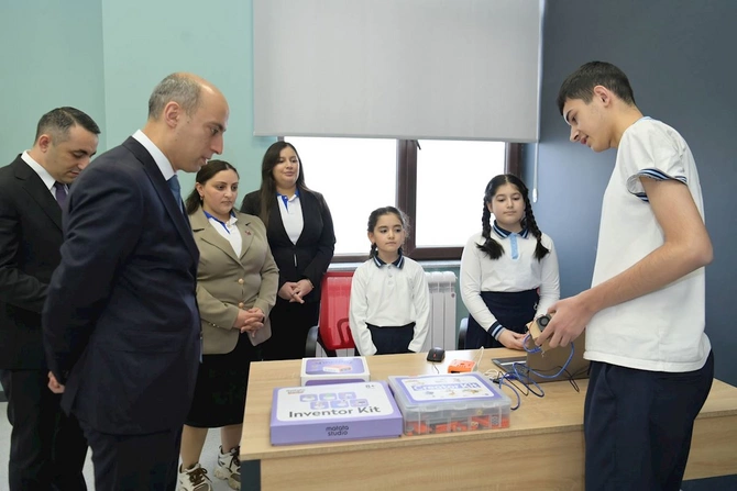 Elm və təhsil naziri Şuşada tədris prosesini izlədi — FOTOLAR