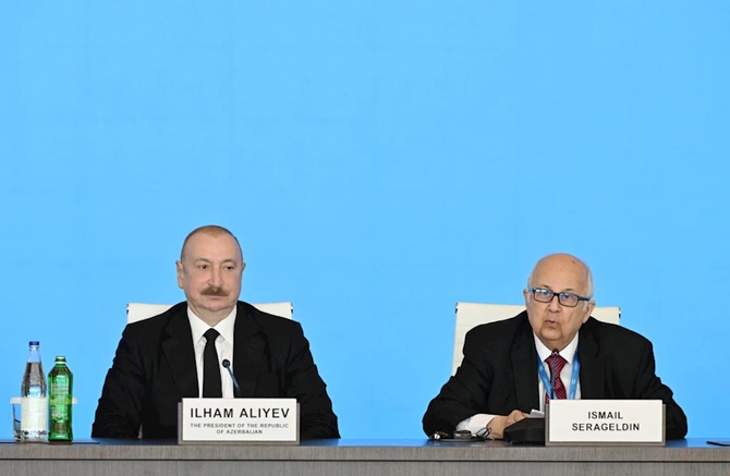 Prezident İlham Əliyev XIII Qlobal Bakı Forumunun açılış mərasimində çıxış etdi — FOTOLAR (YENİLƏNİB)