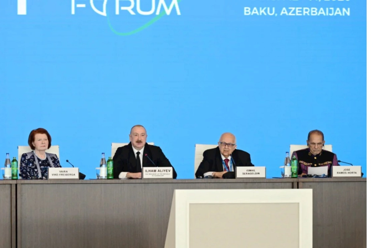 Prezidentin sosial şəbəkə hesablarında XIII Qlobal Bakı Forumundan paylaşım edildi — VİDEO