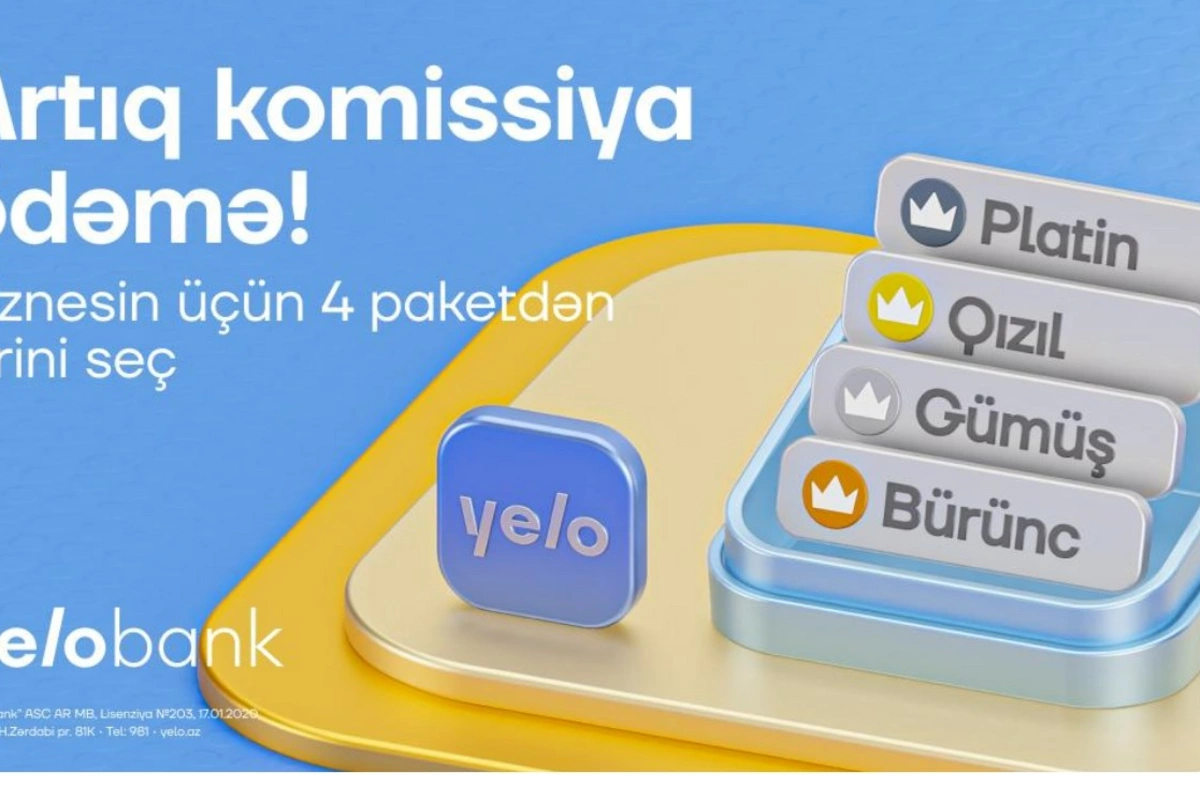 Biznes xərclərinə nəzarət Yelo Bank-ın tarif paketləri ilə daha rahatdır!