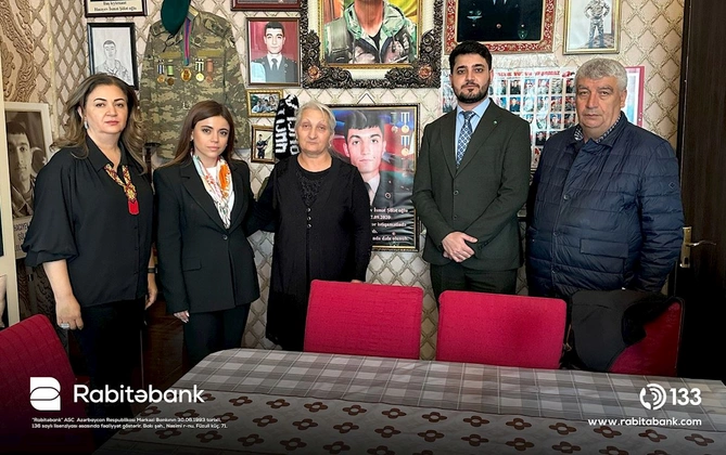 Rabitəbank Ramazan və Novruz bayramı ərəfəsində şəhid ailələrini ziyarət edib — FOTOLAR