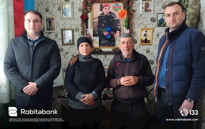 Rabitəbank Ramazan və Novruz bayramı ərəfəsində şəhid ailələrini ziyarət edib — FOTOLAR