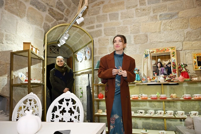 Prezidentin gəlini Buxara karvansarasının açılışında — FOTOLAR
