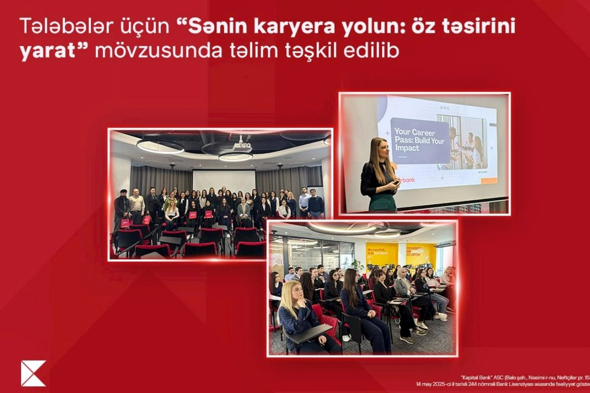 Təhsil kreditindən yararlanan tələbələr üçün “Sənin karyera yolun: öz təsirini yarat” mövzusunda təlim keçirilib
