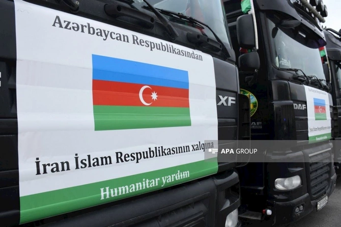 Azərbaycandan İrana növbəti humanitar yardım yola salındı — YENİLƏNİB (FOTOLAR)